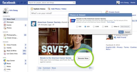 Facebook เพิ่มปุ่ม “Donate” ให้คนใจบุญได้บริจาคเงินง่ายขึ้น