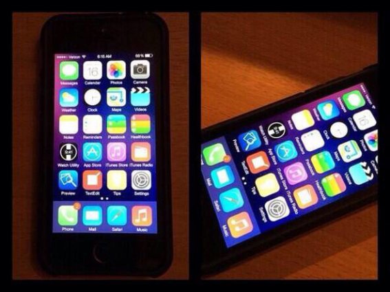 หลุดภาพหน้าจอ iOS 8 บน iPhone5s