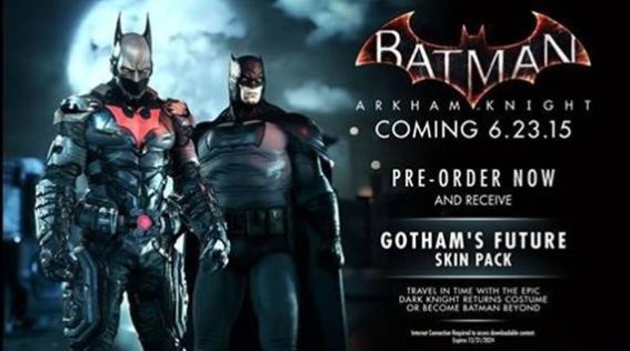 แบทแมนจากโลกอนาคตและแบบคลาสสิกโผล่ในเกม Batman Arkham Knight