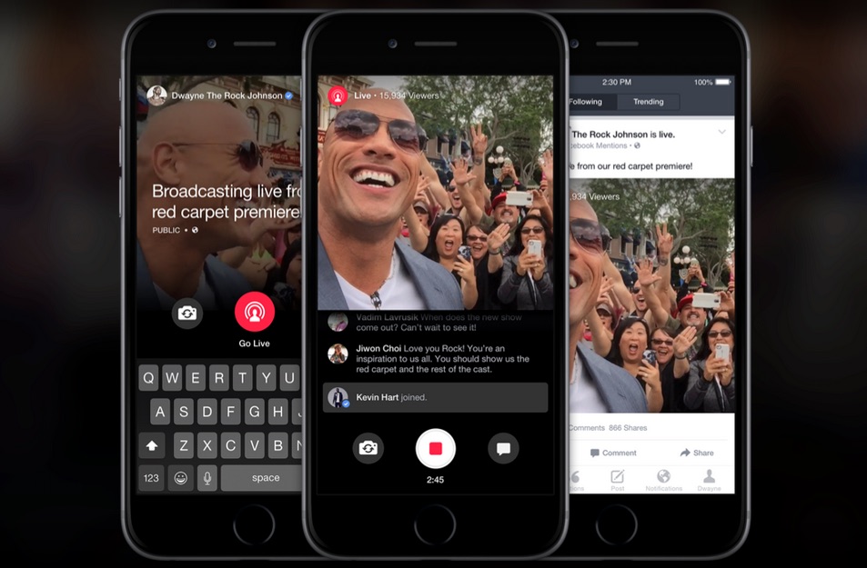 Facebook เริ่มทดสอบสตรีมมิ่ง Live Video