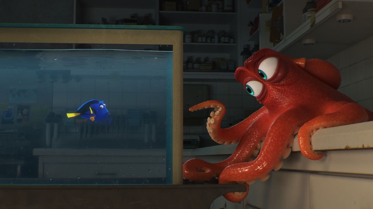 DO I KNOW YOU? -- In Disney?Pixar's "Finding Dory," everyone's favorite forgetful blue tang, Dory (voice of Ellen DeGeneres), encounters an array of new?and old?acquaintances, including a cantankerous octopus named Hank (voice of Ed O'Neill). Directed by Andrew Stanton (?Finding Nemo,? ?WALL?E?) and produced by Lindsey Collins (co-producer ?WALL?E?), ?Finding Dory? swims into theaters June 17, 2016.