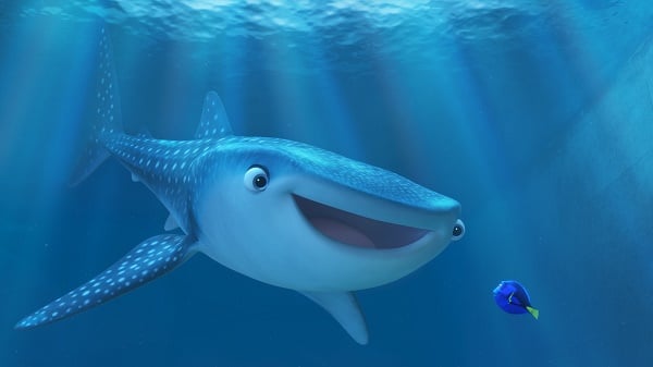 FINDING DORY. Pictured (L-R): Destiny and Dory. ©2016 Disney•Pixar. All Rights Reserved.