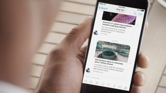 Facebook จ่อนำฟีเจอร์ Instant Articles ลงในแอปฯ Messenger แล้ว