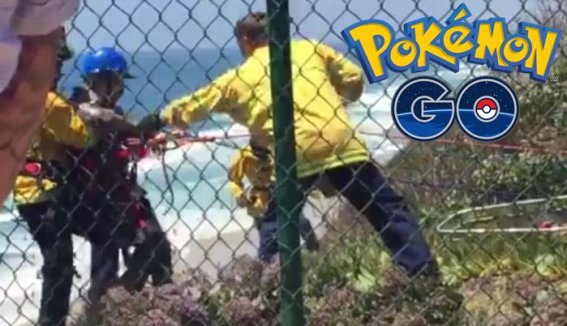 ชาย 2 คนเดินตกหน้าผา เพราะมัวแต่เล่น Pokemon GO