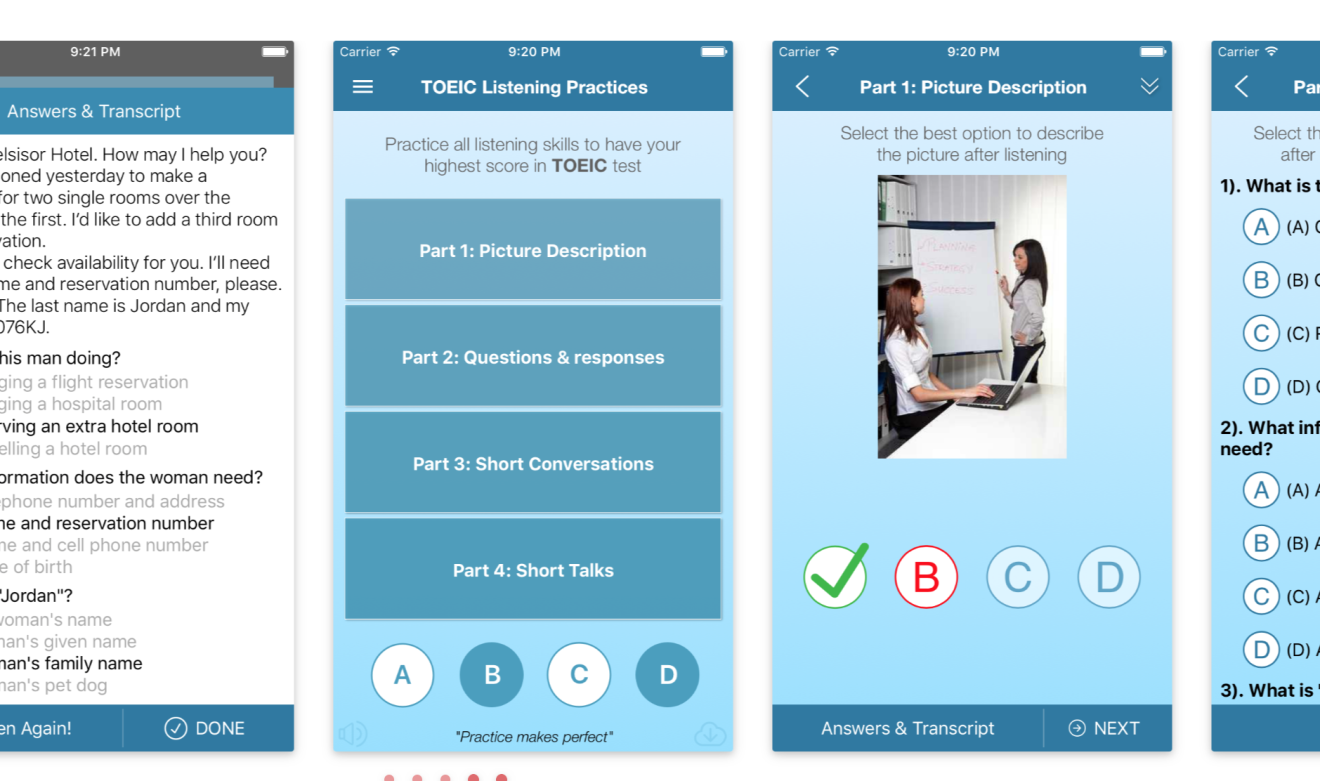 มาซ้อมมือทำแบบฝึกหัด Listening สำหรับสอบ TOEIC ด้วยแอป “TOEIC Listening Practice Test”