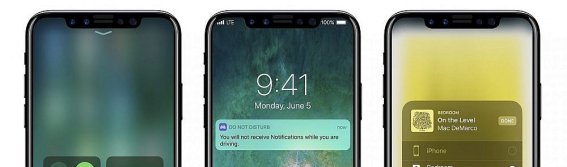 กระจ่าง! มาดูกันว่า iPhone 8 ที่มีรอยบากด้านบนจะมีการแสดงผลเวลาและแบตเตอรี่อย่างไร!!