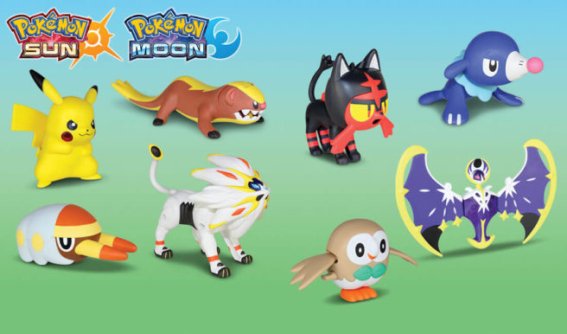 McDonald เปิดตัวชุด Happy Meals จากเกม Pokemon Sun , Pokemon Moon