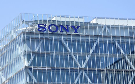 Shinagawa, Tokyo, Japan - May 19, 2011: Sony logo atop their technology building at Shinagawa Technology Center, Shinagawa INTERCITY C Tower, 2-15-3 Konan, Minato-ku, Tokyo. Home of Sony Computer Entertainment Inc.