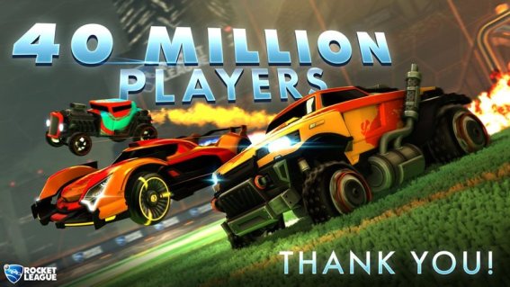 เกม Rocket League มีผู้เล่นมากกว่า 40 ล้านคนแล้ว