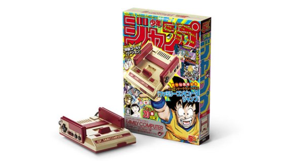 ชมภาพชัดๆเครื่องเกม Famicom Mini สีทองฉบับ Shonen Jump ครบ 50 ปี