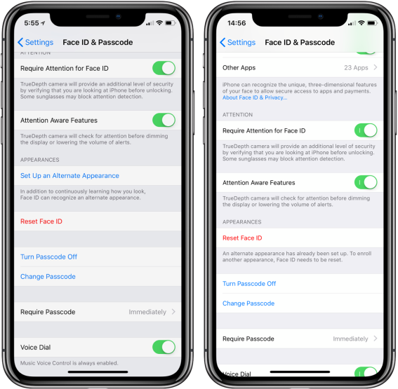 เผย Face ID บน iOS 12 จดจำใบหน้าได้ 2 แบบ