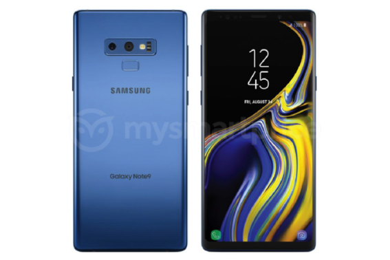 หลุด! ภาพเรนเดอร์ Samsung Galaxy Note 9 สีฟ้า Coral Blue และกล่องบรรจุภัณฑ์