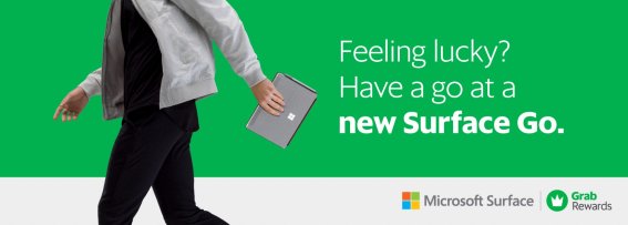 ใครอยากได้ Surface Go ฟังทางนี้ GrabRewards แจก Surface Go แบบครบชุด ไม่ต้องซื้ออะไรเพิ่ม!