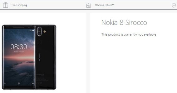 Nokia 8 Sirocco