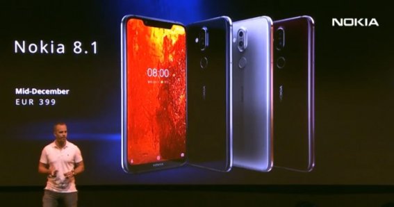 เปิดตัวแล้ว Nokia 8.1 : จอเต็มมีติ่ง (ปิดได้), ชิป Snapdragon 710, แรม 4 GB, กล้องคู่เลนส์ Zeiss