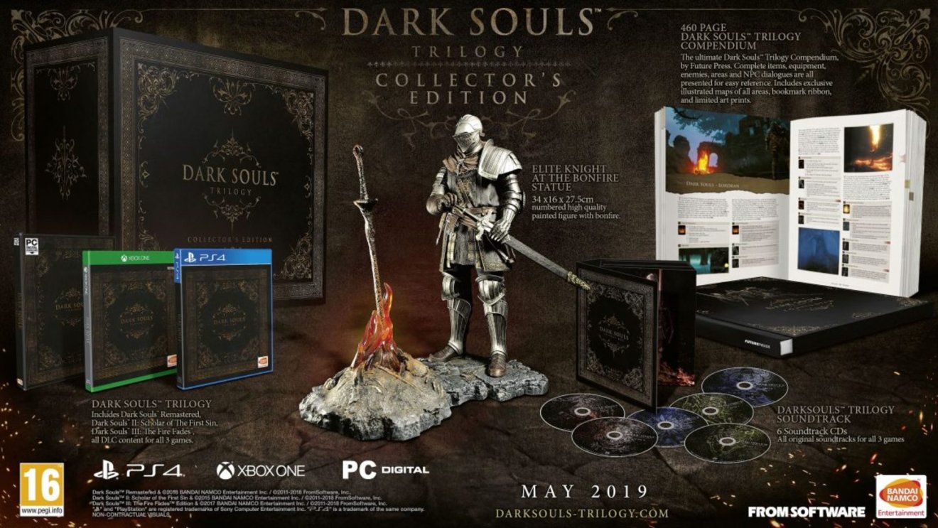 Praise the Sun! Bandai Namco เปิดตัวชุดสะสม Dark Souls Trilogy: Collectors   Edition