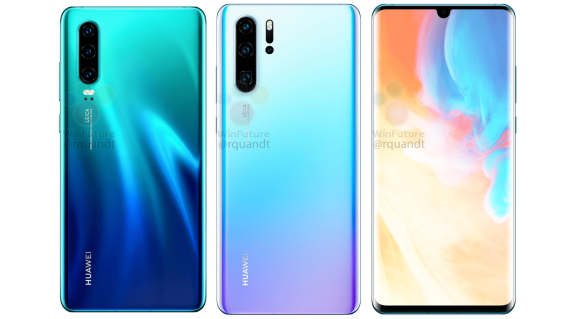 หลุดภาพเรนเดอร์ทางการ Huawei P30 และ P30 Pro กันแบบเต็ม ๆ ทั้ง 3 สี