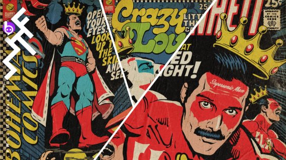 จะเป็นอย่างไร เมื่อ Freddie Mercury มาปรากฏตัวอยู่บนปกหนังสือการ์ตูนสไตล์วินเทจ !!!