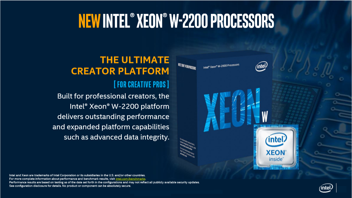 เปิดตัว Intel Xeon W-2200 Processors ใหม่ล่าสุดสำหรับ Workstation