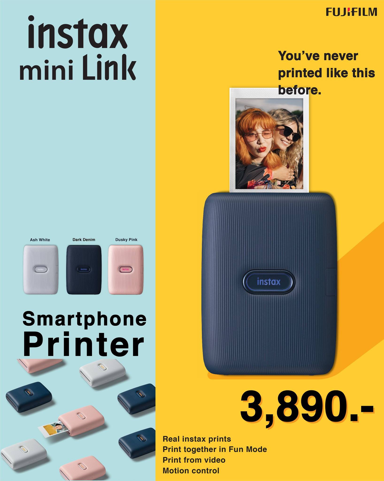 Instax mini Link เปิดตัวด้วยราคา 3,890 บาท