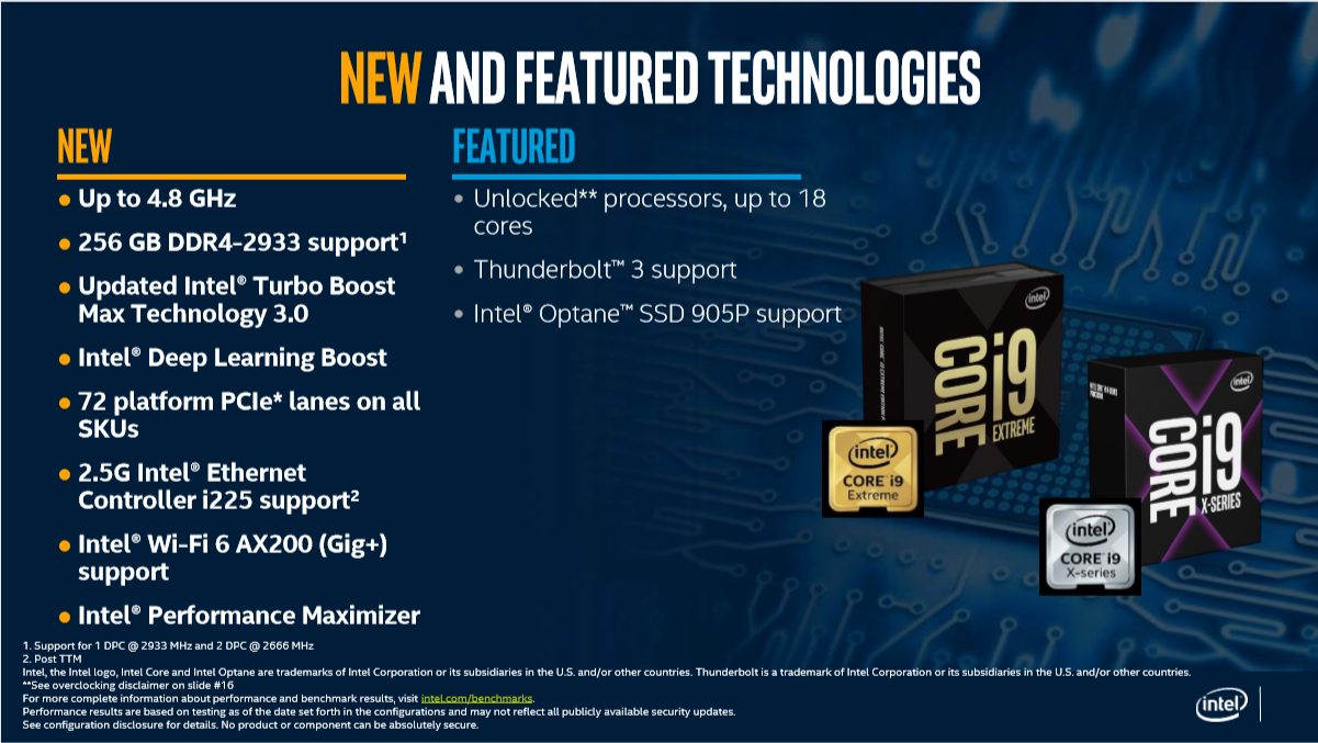 มาแล้ว !! Intel 10th Gen Core-X Series Procressor ตัวใหม่ล่าสุดสำหรับผู้ใช้งานระดับ High End