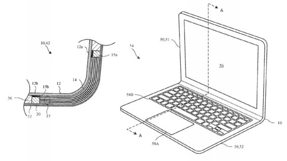 โผล่สิทธิบัตร Apple MacBook แบบโค้งงอ พับได้โดยที่ไม่ใช้กลไกแบบบานพับ