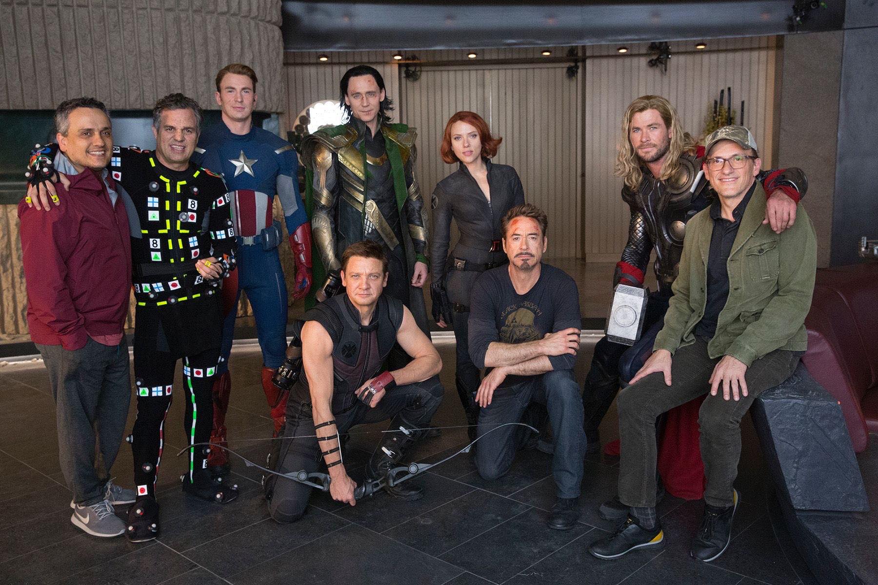 ภาพจากกองถ่าย Avengers: Endgame ในฉากย้อนอดีต Avengers ภาคแรก