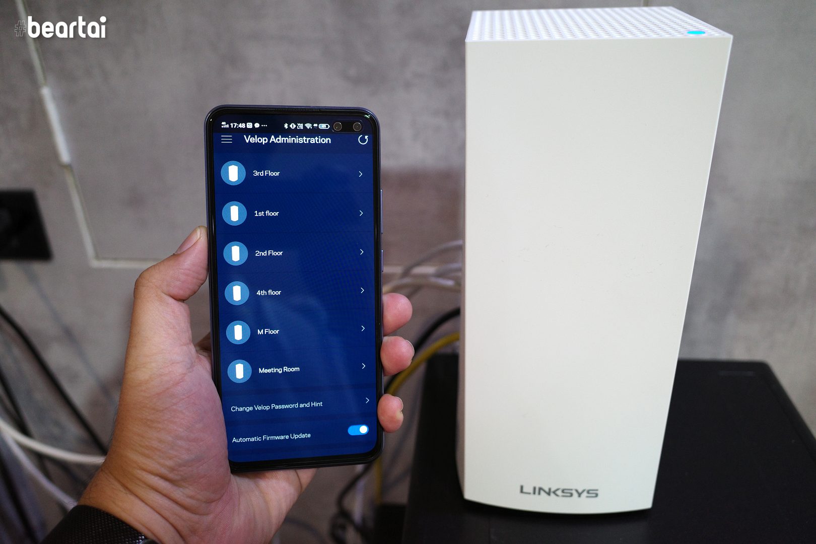 การใช้งาน Velop MX5 ต้องทำผ่านแอป Linksys ในสมาร์ตโฟนเป็นหลัก