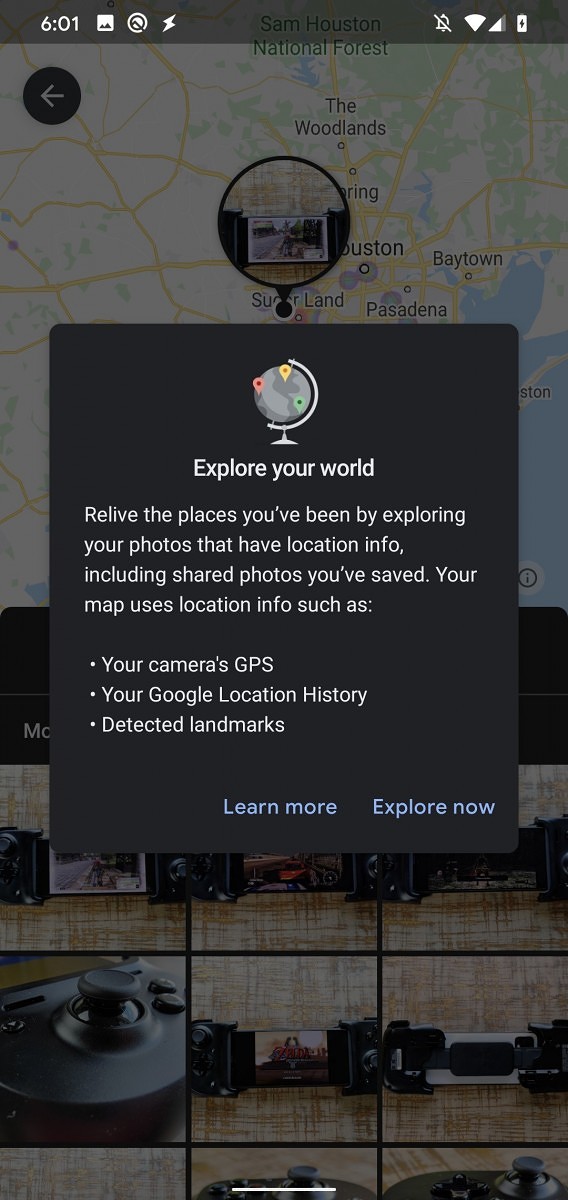 Google Photos Explore Map