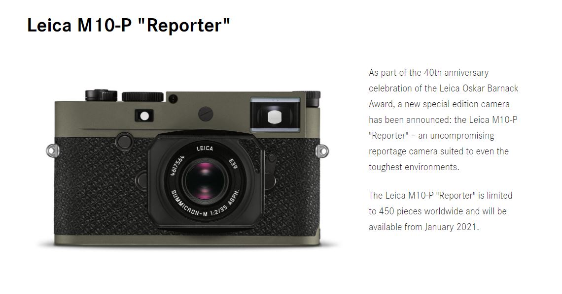 Leica M10-P “Reporter”