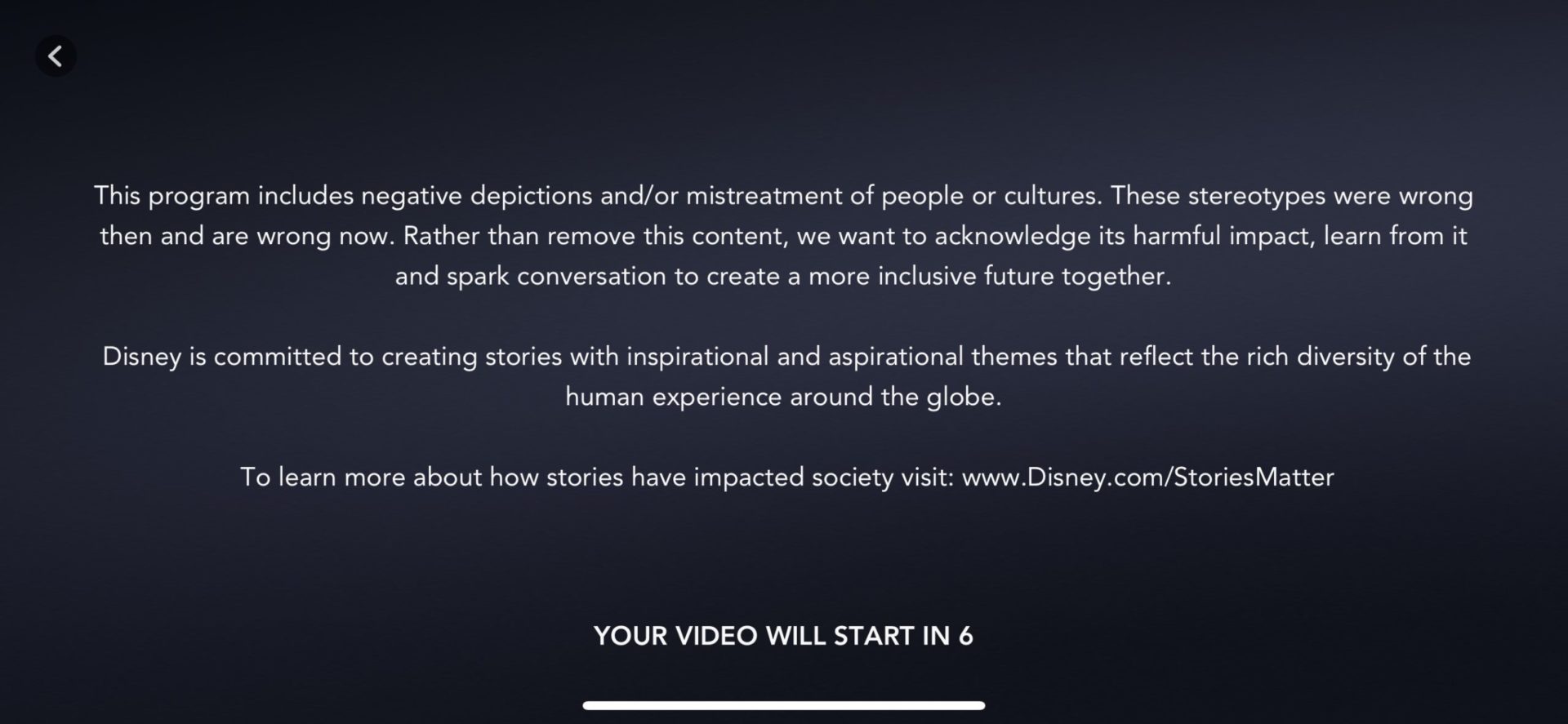 Disney+ Content Advisory