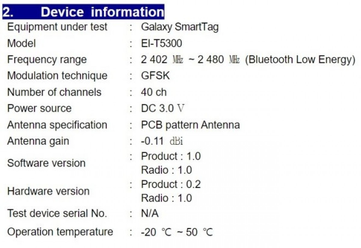 Samsung Galaxy Smart Tag Bluetooth