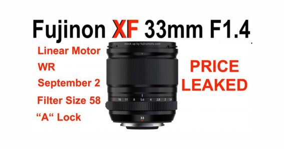 Fujinon XF 33mm f/1.4