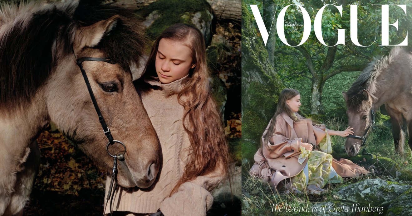 Greta Thunberg ขึ้นปกฉบับแรก Vogue Scandinavia จวกอุตสาหกรรมแฟชั่นสร้างมลพิษ