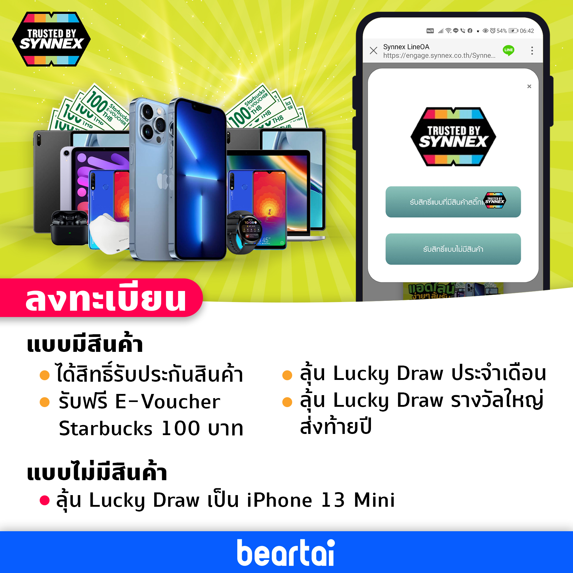 แค่แอดไลน์ ก็ลุ้นรับ iPhone 13 Pro Max และของรางวัลอื่น ๆ รวมมูลค่ากว่า 2 ล้านบาทได้จาก #Synnex