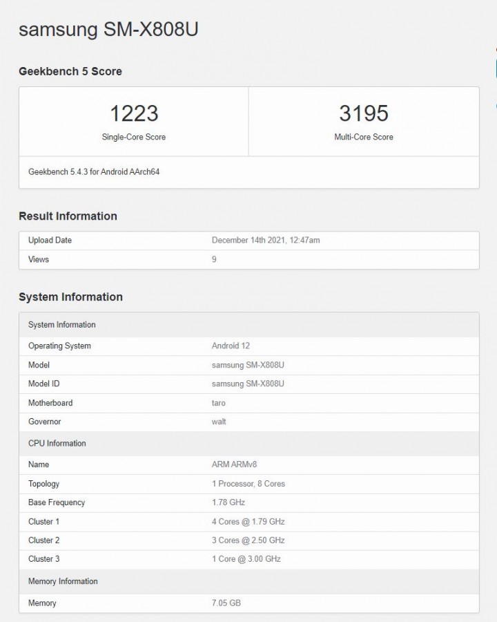 Samsung Galaxy Tab S8