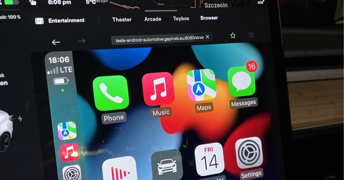 นักพัฒนาโชว์ผลงาน โม Apple CarPlay ให้ใช้ได้บน Tesla