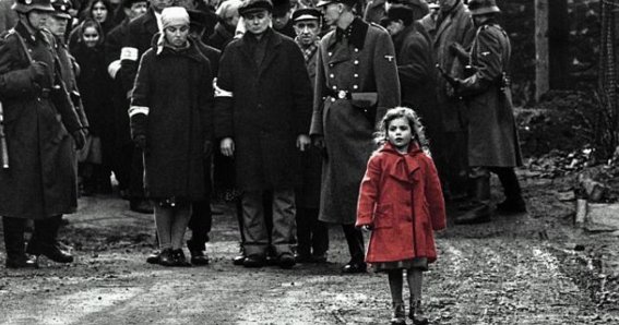 girl in the red coat Schindler's List