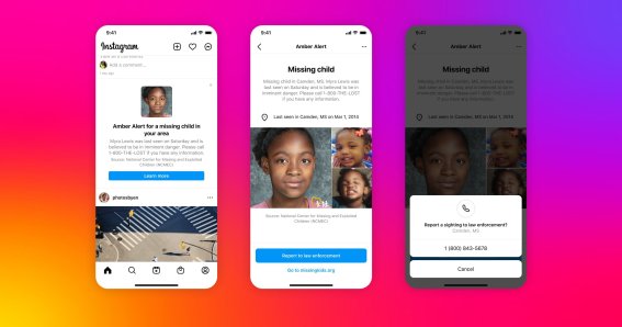 Instagram เริ่มผลักดัน Amber Alerts ไปยังฟีดของผู้ใช้