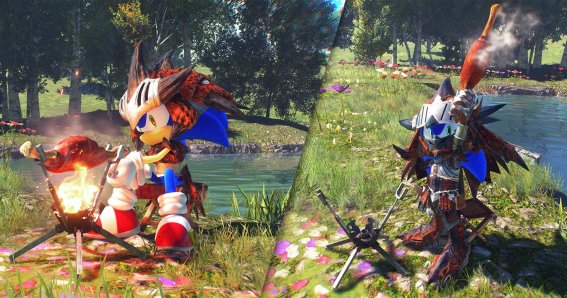 Sonic Frontiers จับมือ Capcom แจกฟรีแพ็กชุดพิเศษจากเกม Monster Hunter