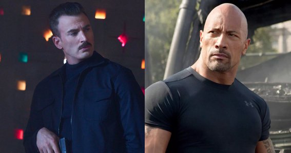 Chris Evans , Dwayne Johnson