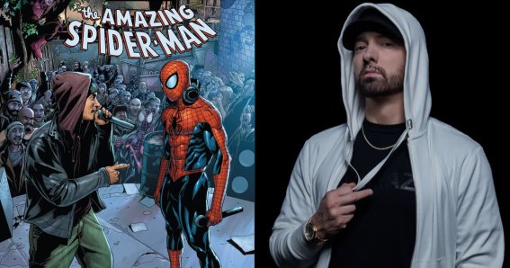 Eminem ประชันสไปเดอร์แมน บนปก ‘The Amazing Spider-Man’ เล่มใหม่