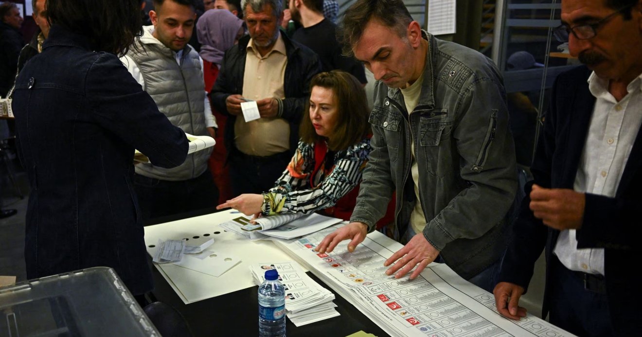 Election workers in Istanbul, Turkey