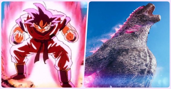 Godzilla ร่างชมพูในหนัง ได้แรงบันดาลใจจากท่าไม้ตายใน Dragon Ball Z