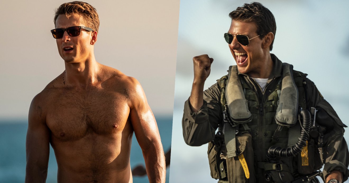 Glen Powell Tom Cruise Top Gun Maverick