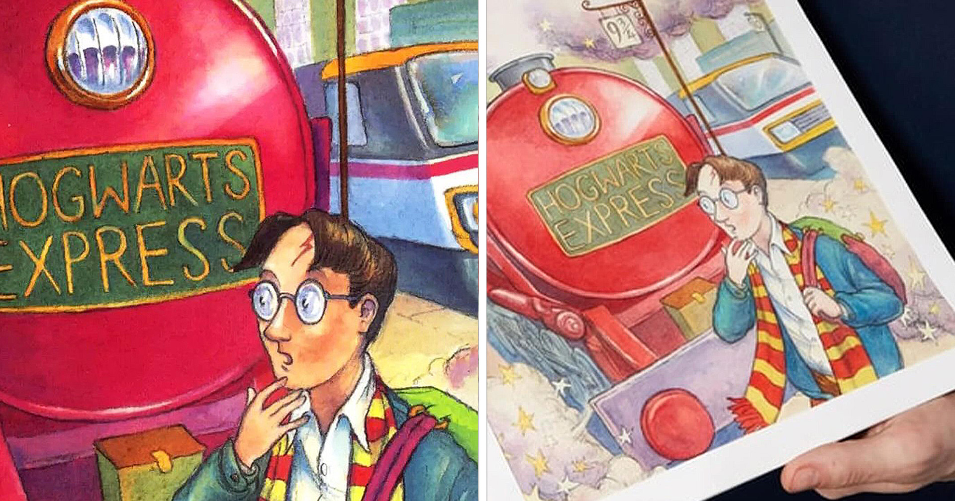 ภาพสีน้ำต้นฉบับปก ‘Harry Potter’ เล่มแรก ทุบสถิติประมูลด้วยมูลค่า 1.9 ล้านเหรียญ