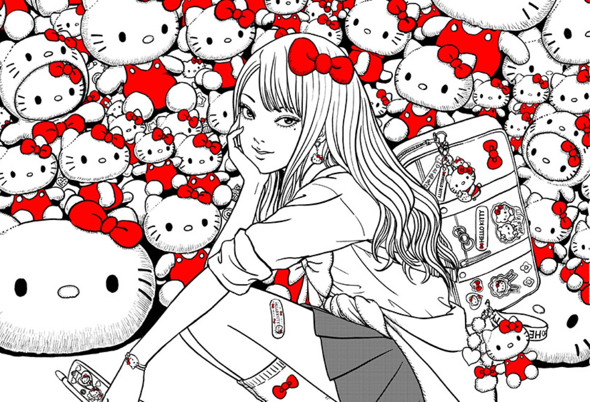 Junji Ito x Sanrio ออกสินค้าพิเศษนำตัวละครจากคลังสยองกับ Hello Kitty มาออกแบบรวมกัน