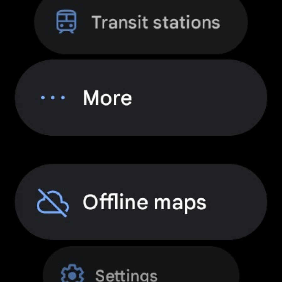 Google Maps Wear OS