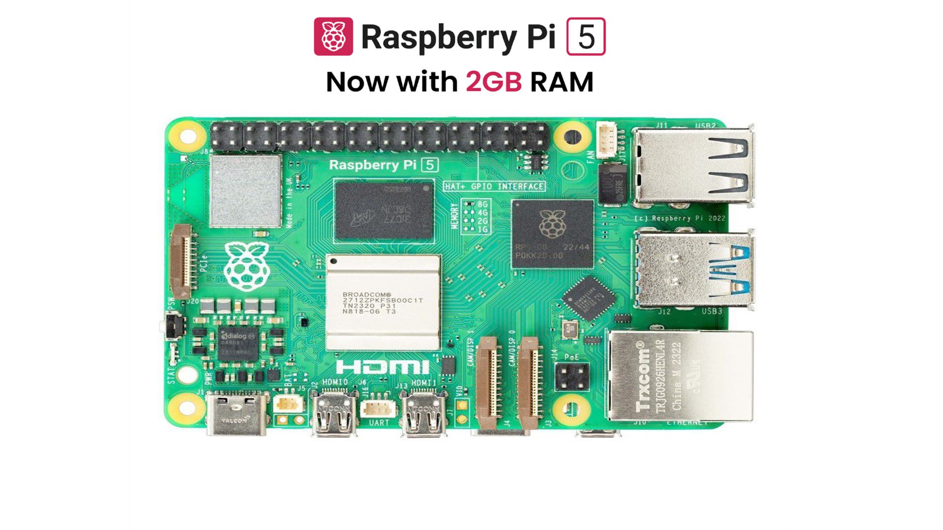 Raspberry Pi 5 เปิดตัวรุ่น RAM 2GB ที่มีราคาถูกกว่ารุ่นก่อนหน้า