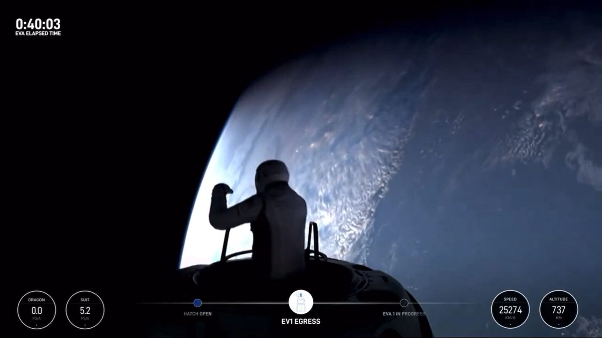 นักบินอวกาศของภารกิจ Polaris Dawn แสดงการเดินในอวกาศโดยใช้ชุดที่ผลิตโดย SpaceX